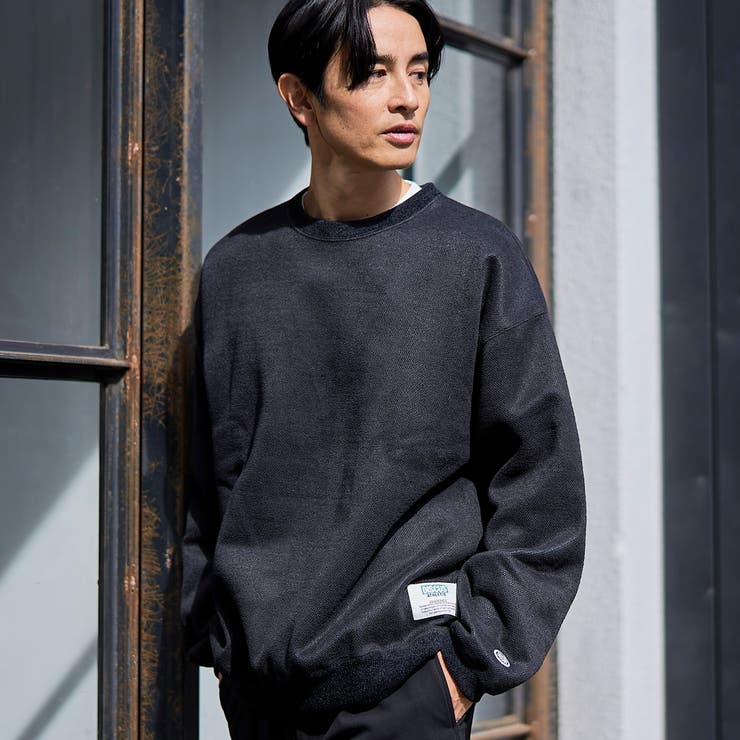 BLACK | DISCUS （ディスカス）裏フリース 配色プルオーバー | coen【men】
