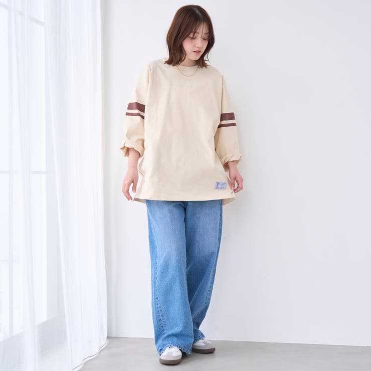 Repurヘビーコットン七分袖フットボールTシャツ【抗菌性、消臭性】 | coen【men】 | 詳細画像16 