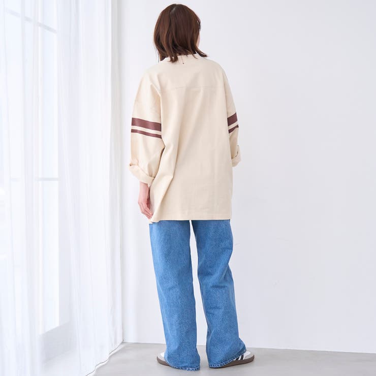 Repurヘビーコットン七分袖フットボールTシャツ【抗菌性、消臭性】 | coen【men】 | 詳細画像18 