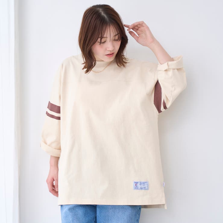 Repurヘビーコットン七分袖フットボールTシャツ【抗菌性、消臭性】 | coen【men】 | 詳細画像20 