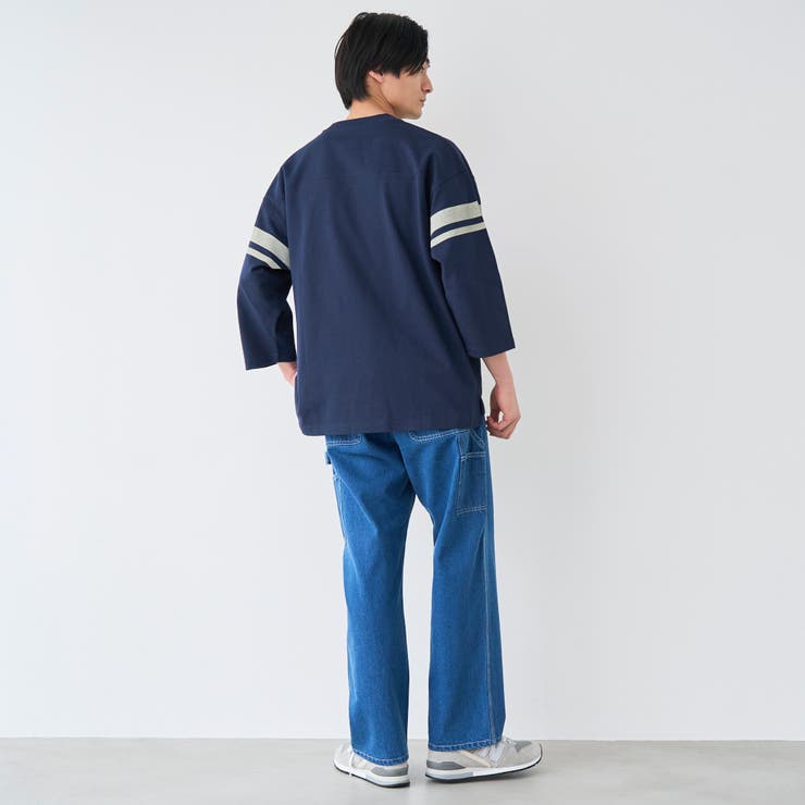 Repurヘビーコットン七分袖フットボールTシャツ【抗菌性、消臭性】 | coen【men】 | 詳細画像24 