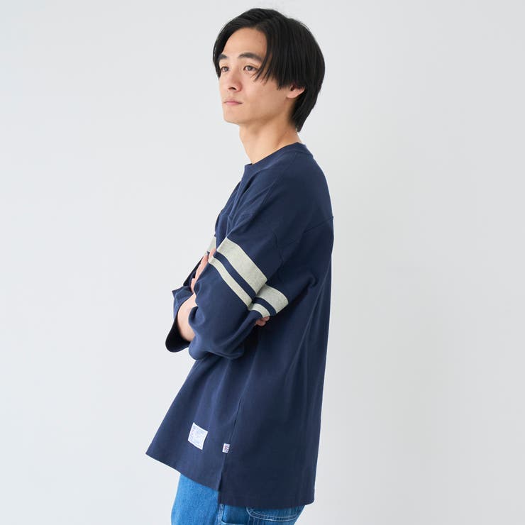 Repurヘビーコットン七分袖フットボールTシャツ【抗菌性、消臭性】 | coen【men】 | 詳細画像26 