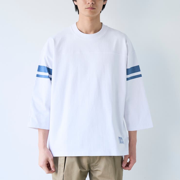 Repurヘビーコットン七分袖フットボールTシャツ【抗菌性、消臭性】 | coen【men】 | 詳細画像30 