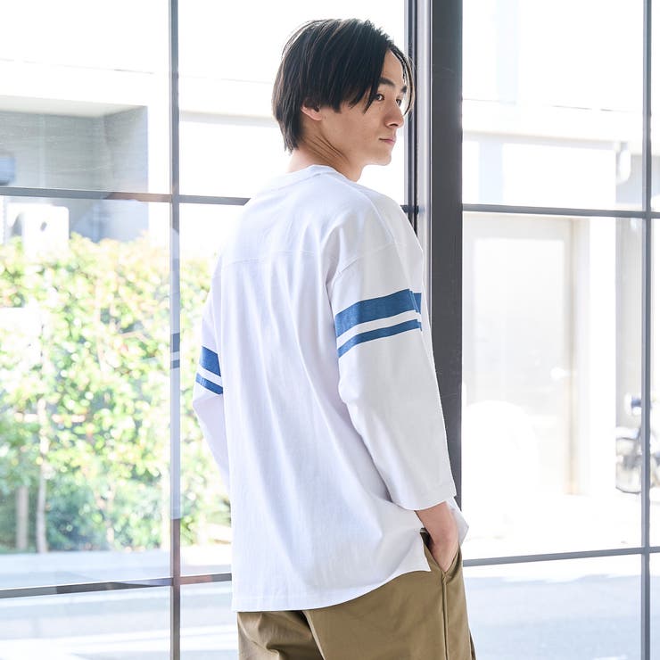 Repurヘビーコットン七分袖フットボールTシャツ【抗菌性、消臭性】 | coen【men】 | 詳細画像6 