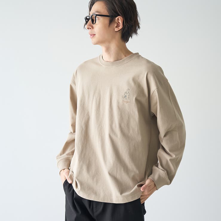BEIGE | KiyokazuTsujino プリントロングスリーブTシャツ | coen【men】