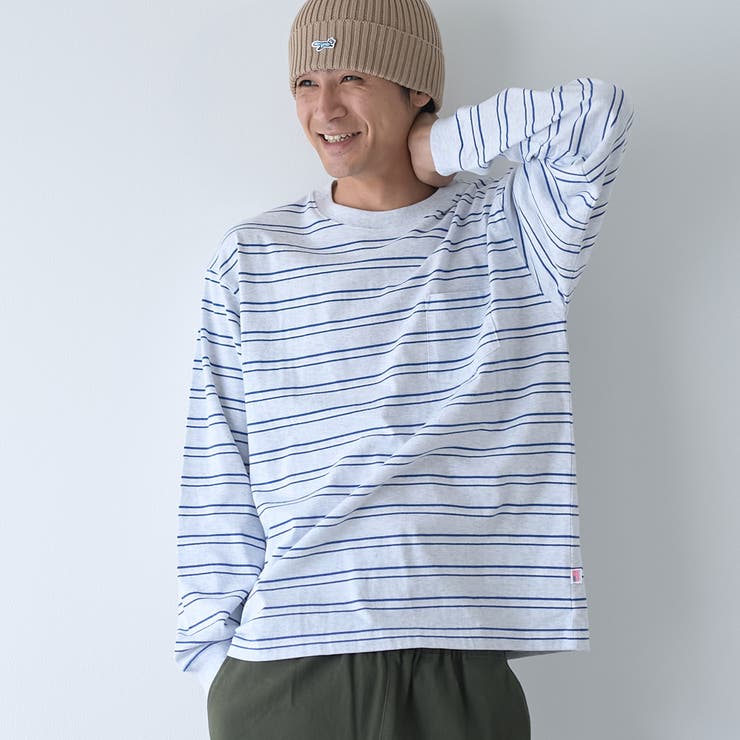 【Tough&Soft】天竺マルチボーダーロングスリーブTシャツ | coen【men】 | 詳細画像1 