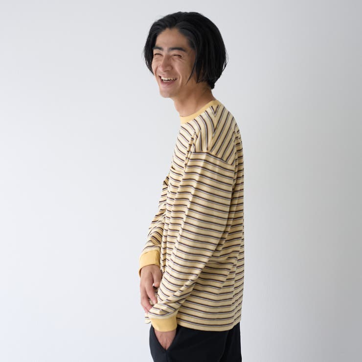 【Tough&Soft】天竺マルチボーダーロングスリーブTシャツ | coen【men】 | 詳細画像18 