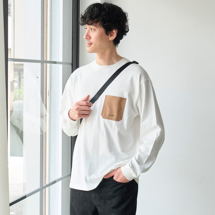 【Tough&Soft】布帛ポケット付き長袖Tシャツ | coen【men】 | 詳細画像4 