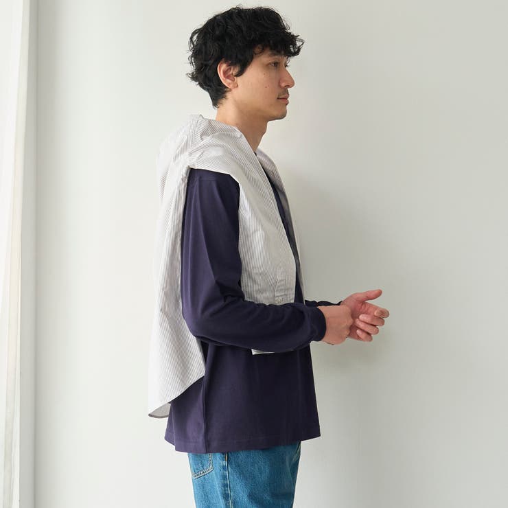 【Tough&Soft】天竺coenロゴ刺繍入り無地長袖Tシャツ | coen【men】 | 詳細画像17 
