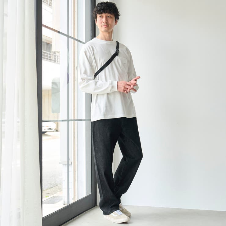 【Tough&Soft】天竺coenロゴ刺繍入り無地長袖Tシャツ | coen【men】 | 詳細画像2 