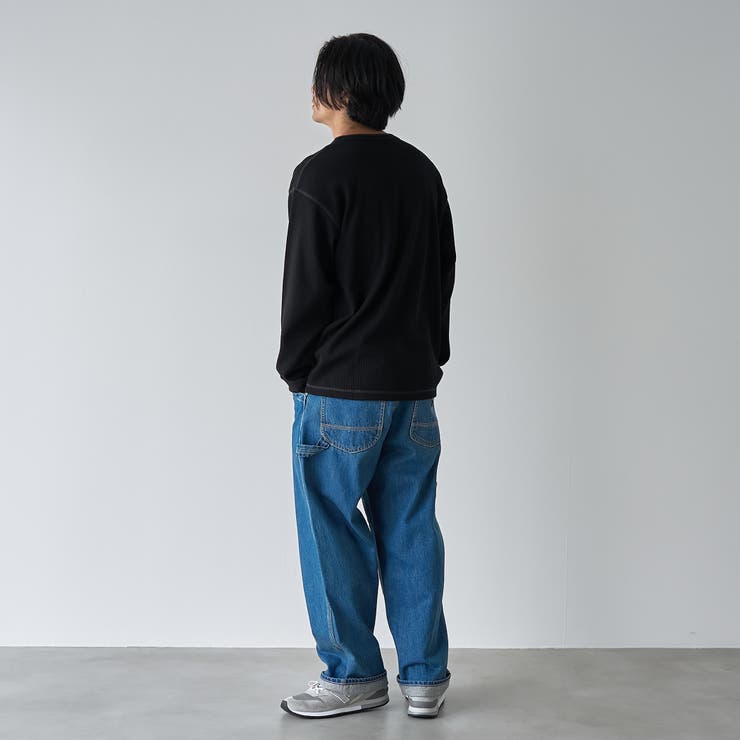 ワッフルヘンリーネック ロングスリーブ Tシャツ | coen【men】 | 詳細画像18 