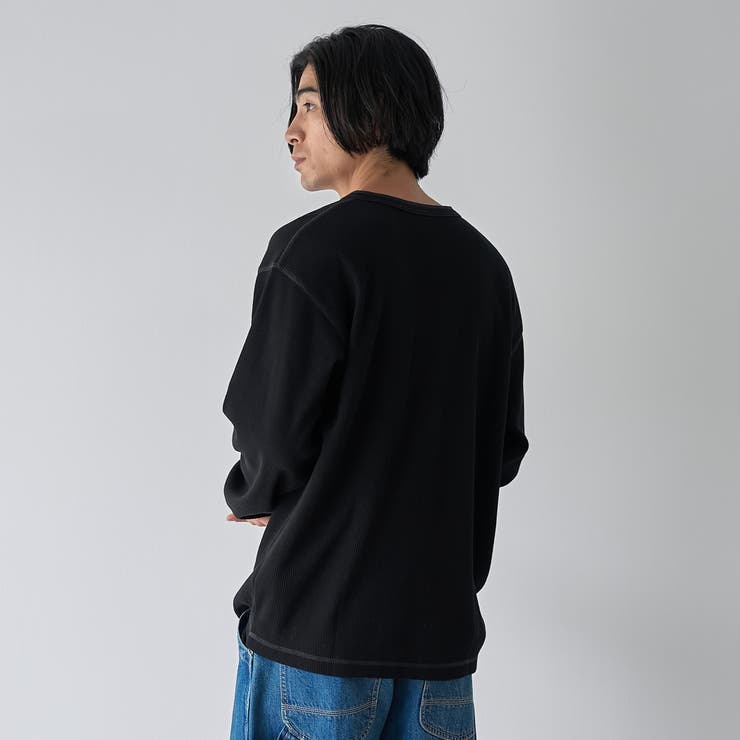 ワッフルヘンリーネック ロングスリーブ Tシャツ | coen【men】 | 詳細画像21 