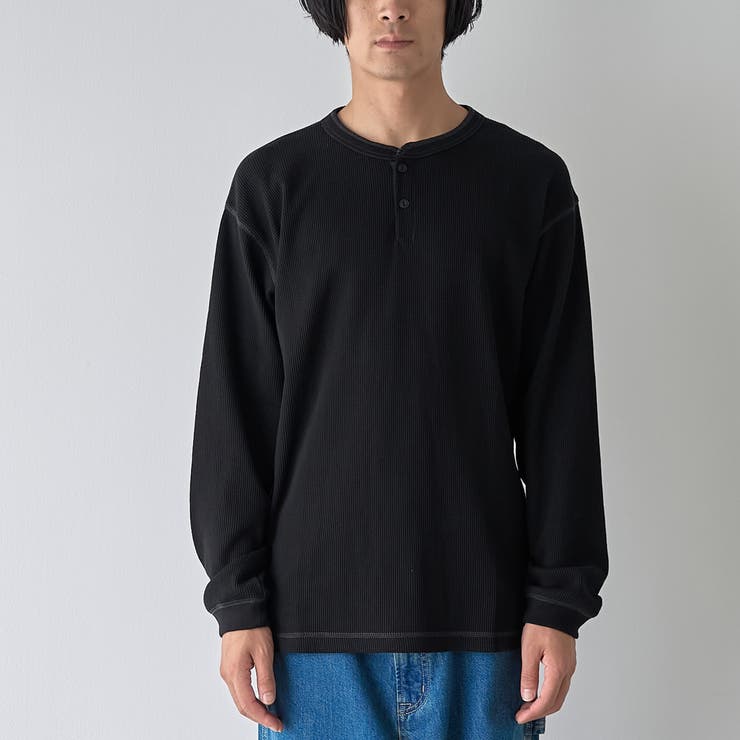 ワッフルヘンリーネック ロングスリーブ Tシャツ | coen【men】 | 詳細画像22 
