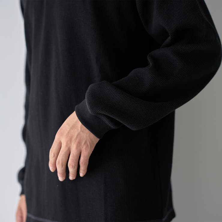 ワッフルヘンリーネック ロングスリーブ Tシャツ | coen【men】 | 詳細画像26 
