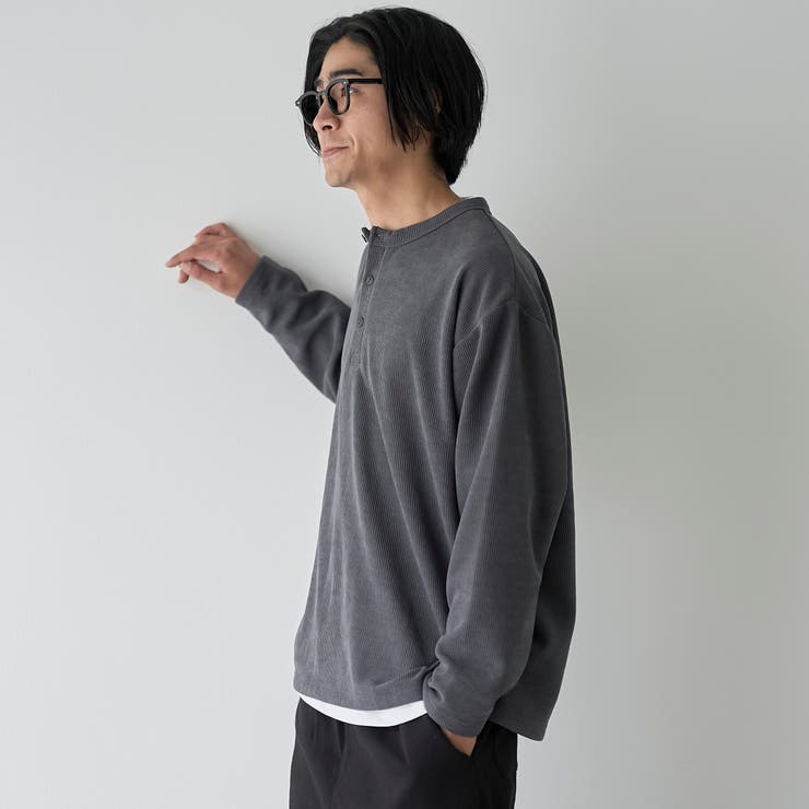 ダブルフェイスレイヤードロングスリーブTシャツ | coen【men】 | 詳細画像5 