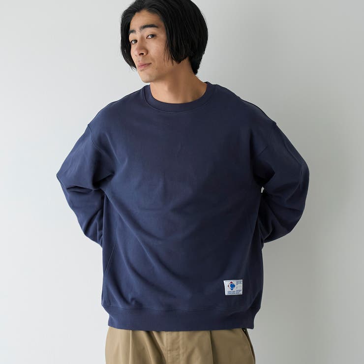 NAVY | Toughweight無地クルーネックスウェット | coen【men】