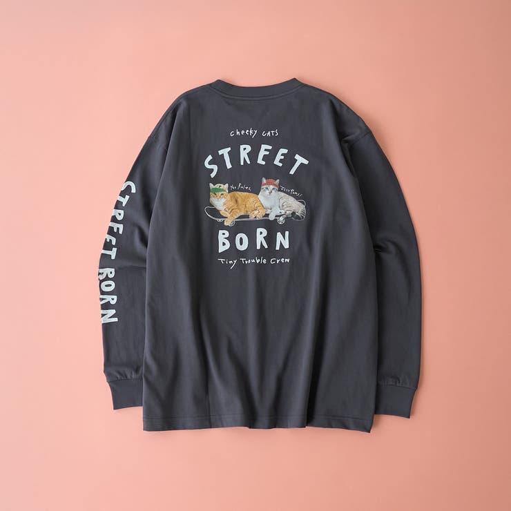 BLACK | Pontre Studio（ポンレストゥディオ）デザインプリントロングスリーブT… | coen【men】