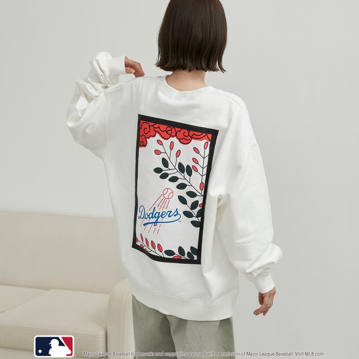WHITE | MLB別注 花札バックプリント クルーネックスウェット | coen【men】