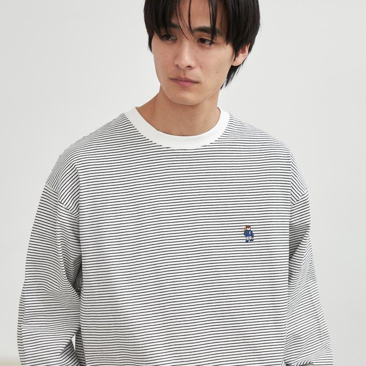 ワンポイントベア刺繍USAコットンロングスリーブＴ | coen【men】 | 詳細画像13 