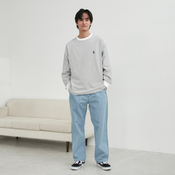 ワンポイントベア刺繍USAコットンロングスリーブＴ | coen【men】 | 詳細画像14 