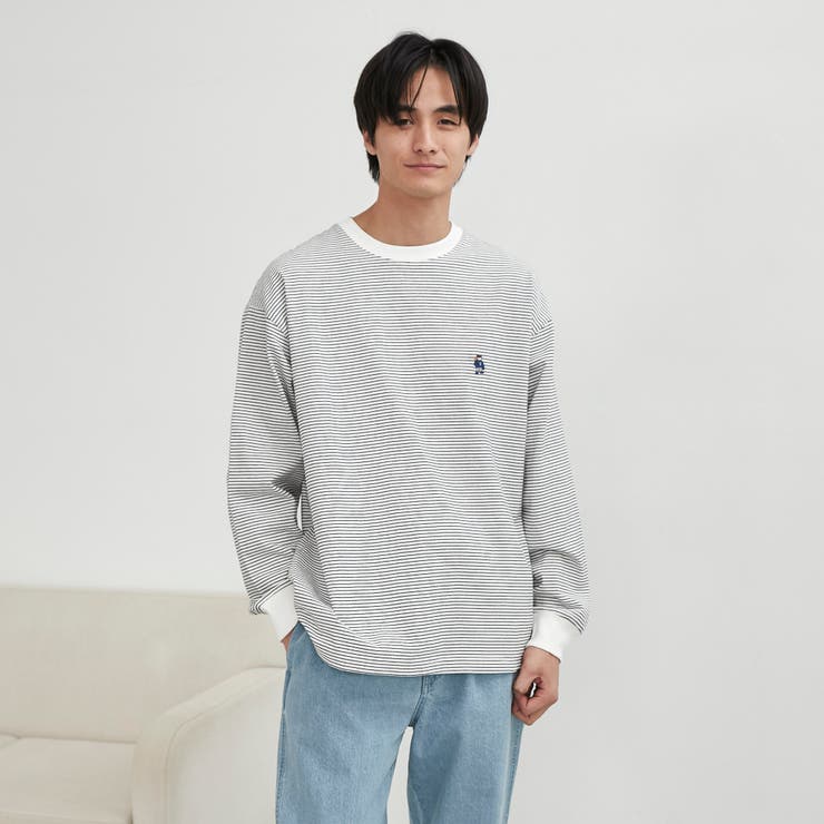 ワンポイントベア刺繍USAコットンロングスリーブＴ | coen【men】 | 詳細画像15 