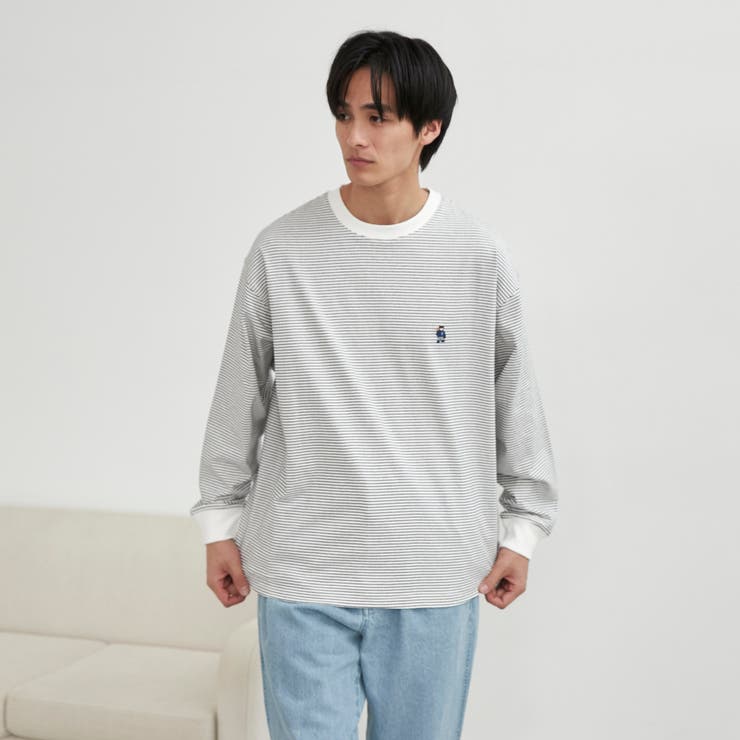 ワンポイントベア刺繍USAコットンロングスリーブＴ | coen【men】 | 詳細画像17 