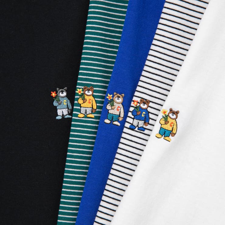 ワンポイントベア刺繍USAコットンロングスリーブＴ | coen【men】 | 詳細画像2 