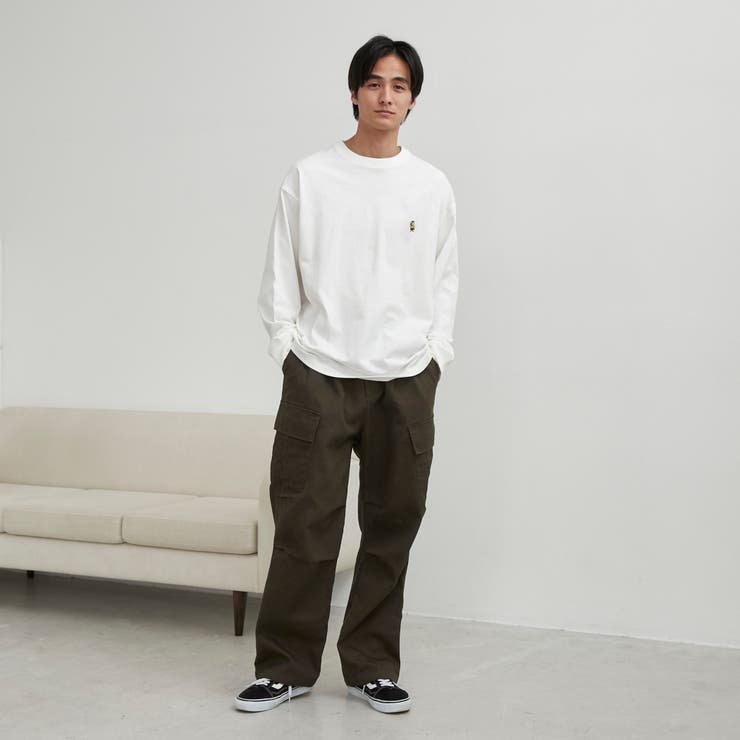 ワンポイントベア刺繍USAコットンロングスリーブＴ | coen【men】 | 詳細画像20 