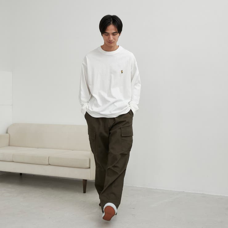 ワンポイントベア刺繍USAコットンロングスリーブＴ | coen【men】 | 詳細画像22 