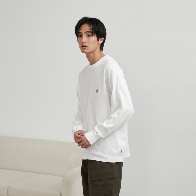 ワンポイントベア刺繍USAコットンロングスリーブＴ | coen【men】 | 詳細画像23 