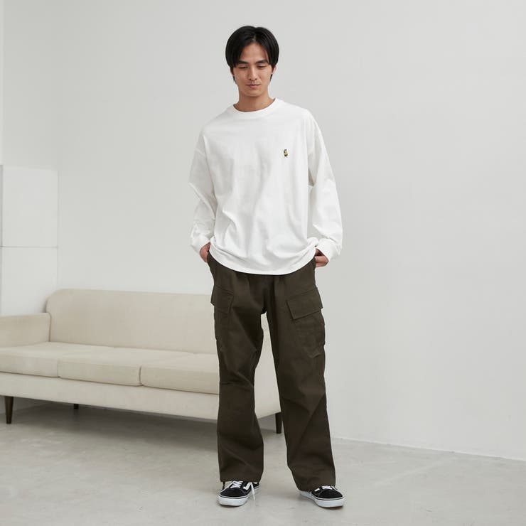 ワンポイントベア刺繍USAコットンロングスリーブＴ | coen【men】 | 詳細画像24 