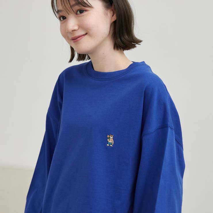 ワンポイントベア刺繍USAコットンロングスリーブＴ | coen【men】 | 詳細画像7 