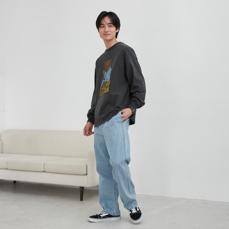 ベアピグメントプリントロングスリーブＴシャツ | coen【men】 | 詳細画像15 