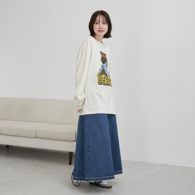 ベアピグメントプリントロングスリーブＴシャツ | coen【men】 | 詳細画像9 