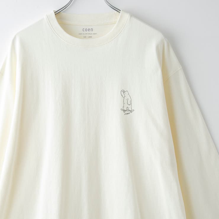 OFF WHITE | RYO KANEYASU × コーエン アニマルプリントロングスリーブTシャツ | coen【men】