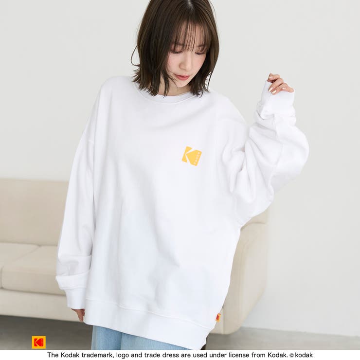 WHITE | 【Kodak/コダック】ロゴアイコンスウェット | coen【men】