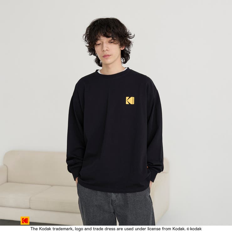 Kodak/コダック】ロゴアイコンプリントロングTシャツ[品番