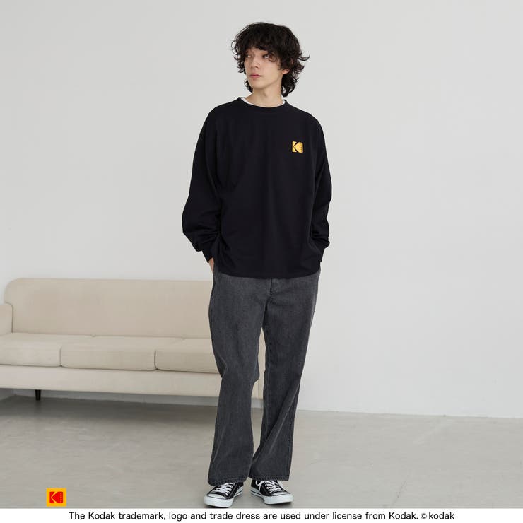 KODAK★コダックピープルズ長袖Tシャツ♪ Kodak/コダック】ロゴアイコンプリントロングTシャツ