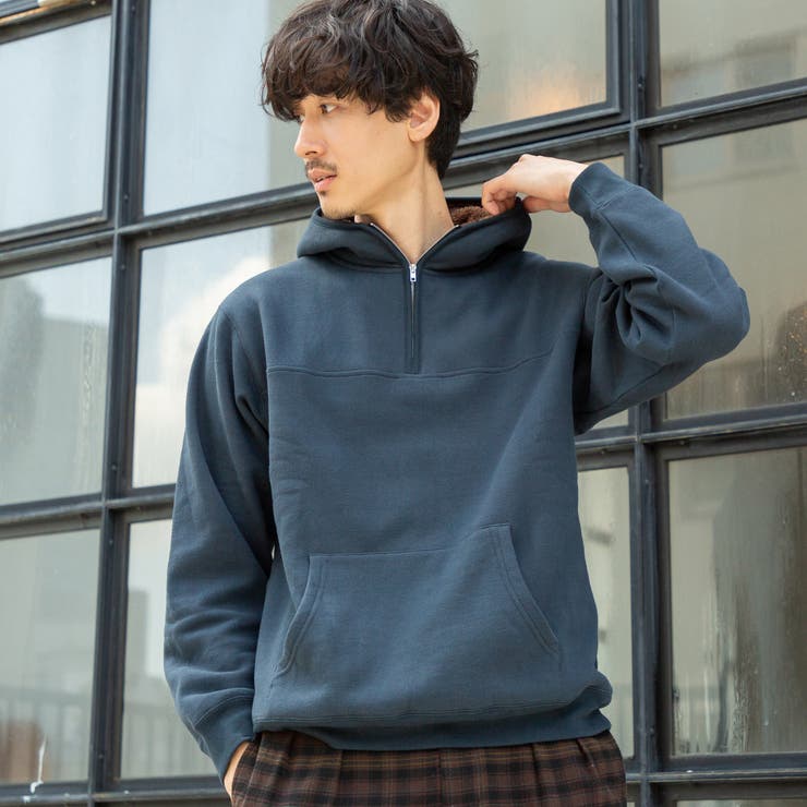 裏ボアフリースハーフジップボリュームネックパーカー 品番 Coew Coen Outlet コーエンアウトレット のメンズ ファッション通販 Shoplist ショップリスト