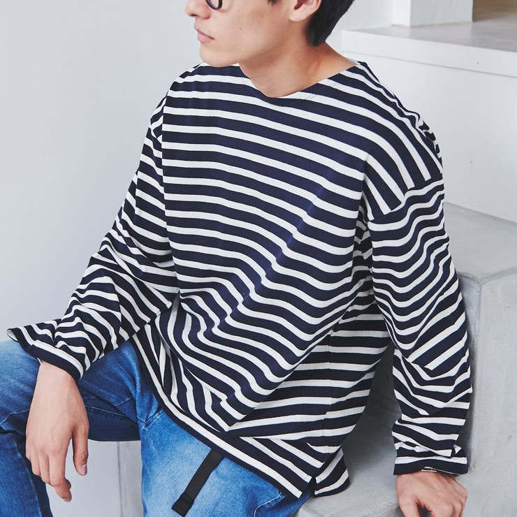 NAVY】マリンボーダーロングスリーブTシャツ[品番：COEW0003406]｜coen