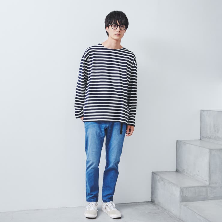 NAVY】マリンボーダーロングスリーブTシャツ[品番：COEW0003406]｜coen