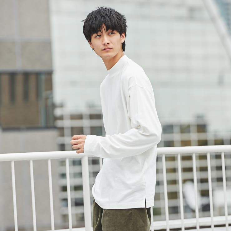 天竺モックネックロングスリーブTシャツ [品番：COEW0003805]｜coen【men】（コーエン）のメンズファッション通販｜SHOPLIST（ショップリスト）