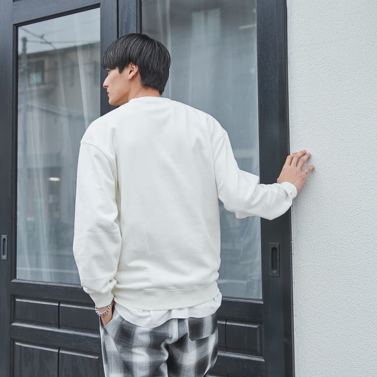 CVC裏毛ツイルワッペンカレッジスウェット | coen【men】 | 詳細画像9 