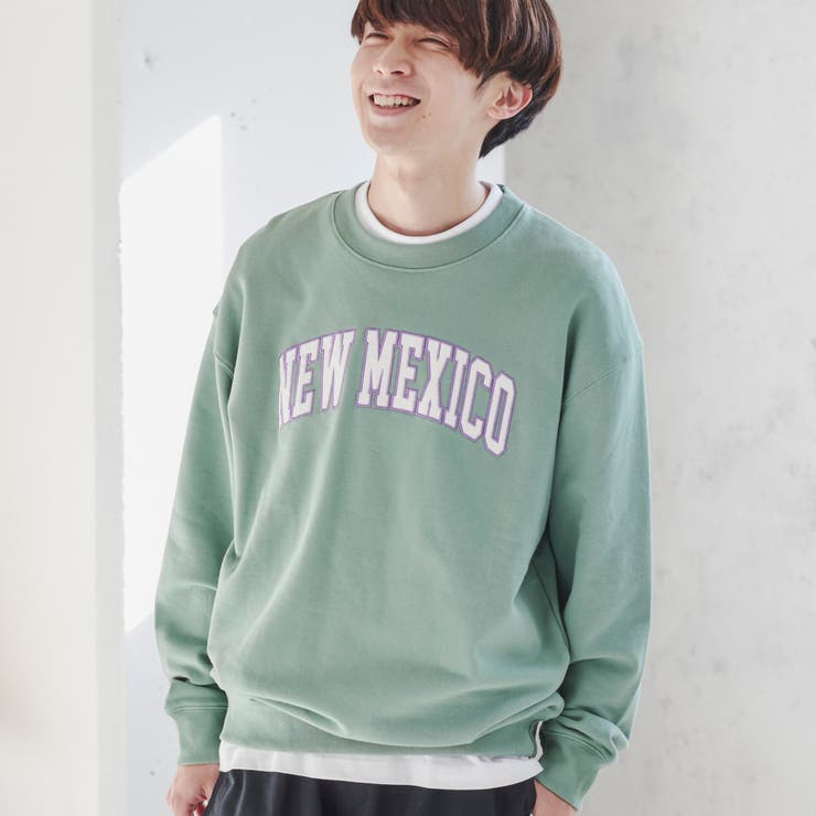 KELLY | CVC裏毛ツイルワッペンカレッジスウェット | coen【men】