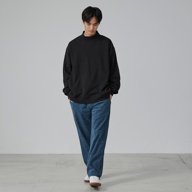 ルーズシルエットモックネック裏毛スウェット[品番：COEW0004885