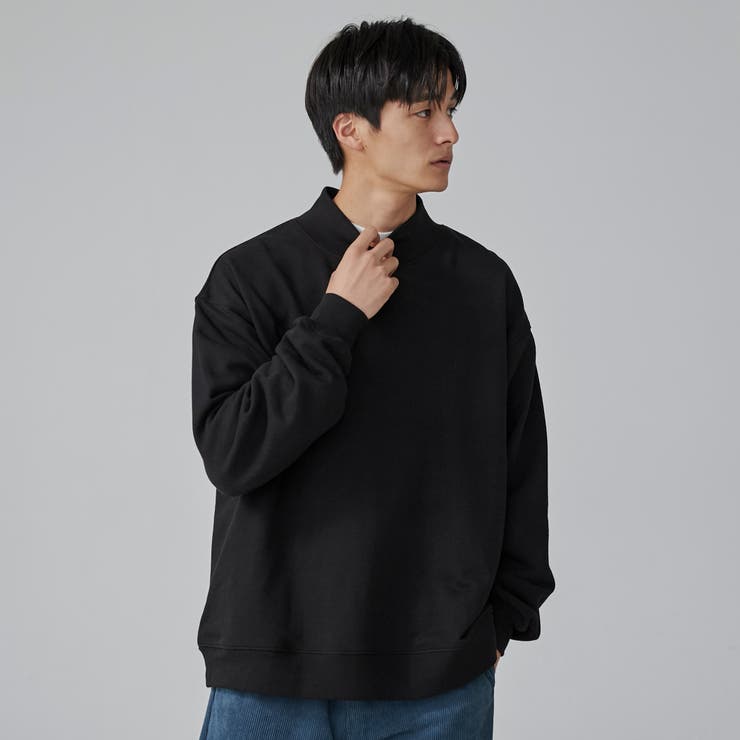 ルーズシルエットモックネック裏毛スウェット[品番：COEW0004885