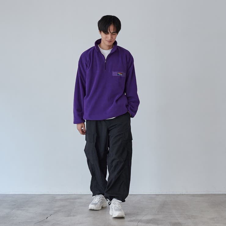 PURPLE】＜Parknik＞フリースハーフジッププルオーバー[品番