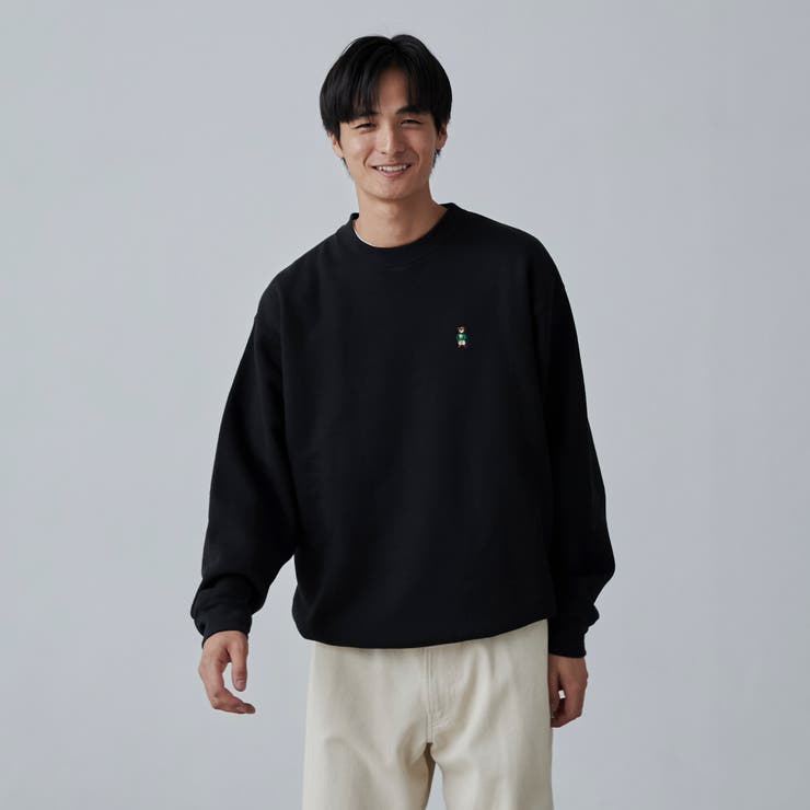 ワンポイントベア刺繍裏起毛クルーネックスウェット[品番：COEW0005007]｜coen【men】（コーエン）のメンズファッション通販｜SHOPLIST（ショップリスト）