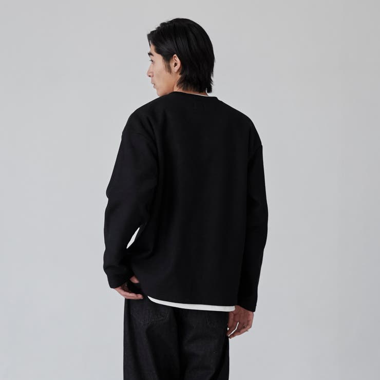 コットンタッチワッフルフェイクレイヤードプルオーバー | coen【men】 | 詳細画像12 