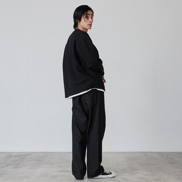 コットンタッチワッフルフェイクレイヤードプルオーバー | coen【men】 | 詳細画像13 